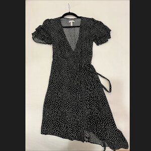 Leith Polka Dot Wrap Dress